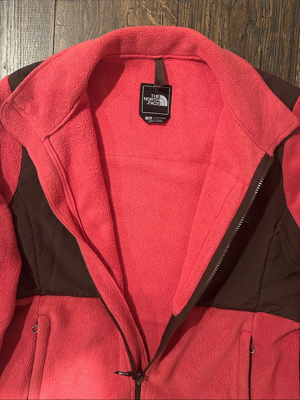 The North Face Pink and Brown Denali Fleece Zip-Up - Picture 6 of 8